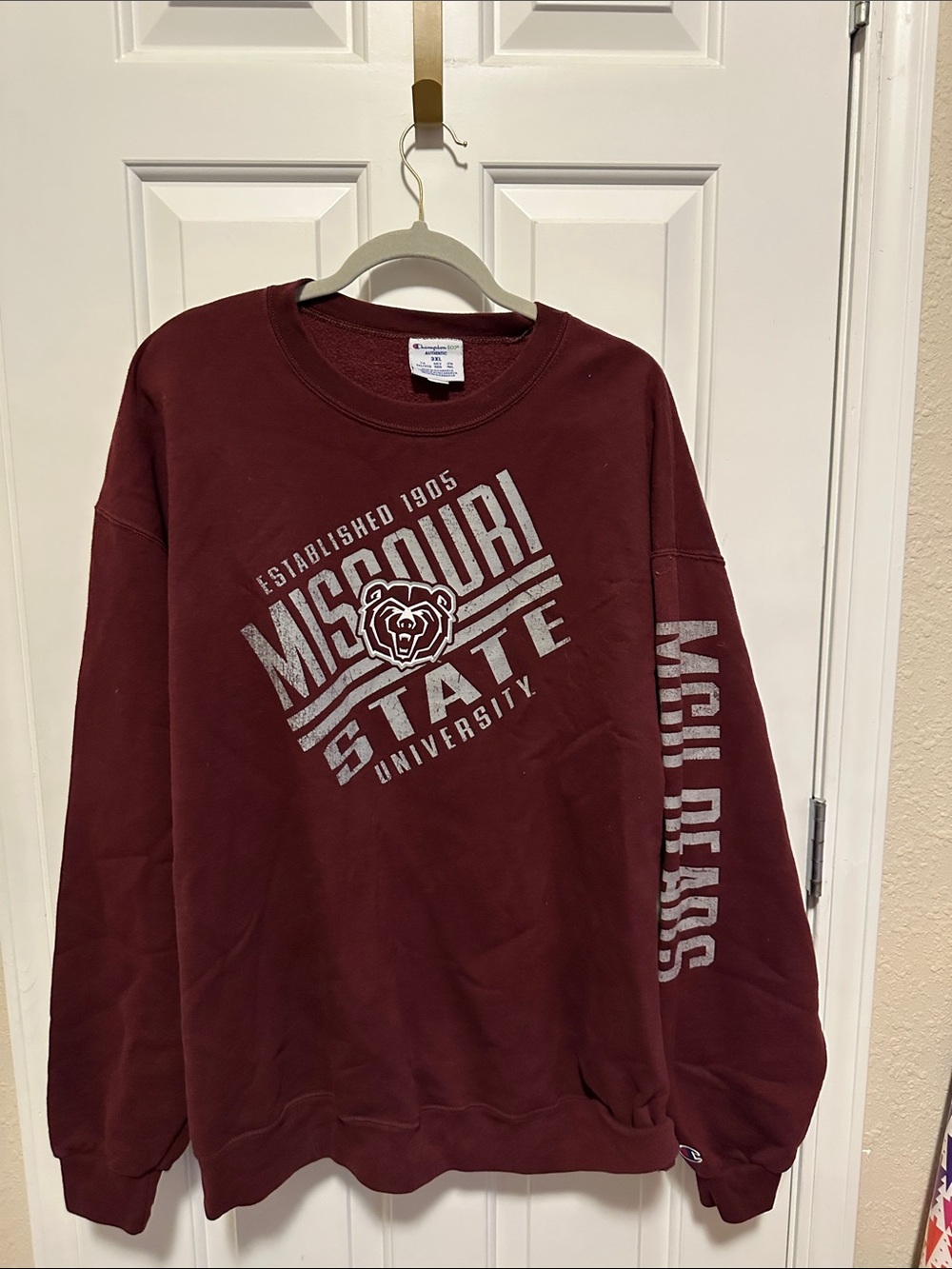 Champion Maroon Missouri State University Crewneck Sweatshirt